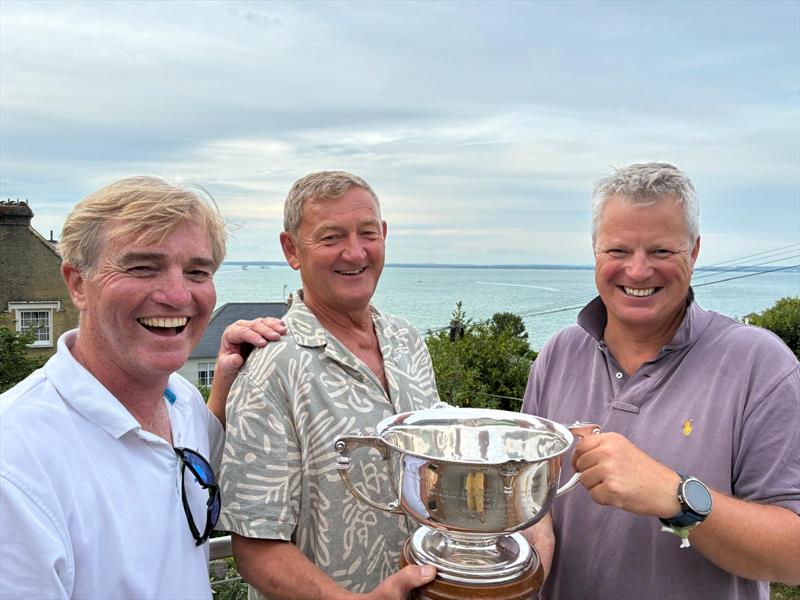 Not the winners of the XOD Telegraph Bowl (l-r) Rory Paton (Class Captain), Mark Lacey (Yarmouth Division Captain), Thom Board (Cowes Division Captain) - photo © James Lord