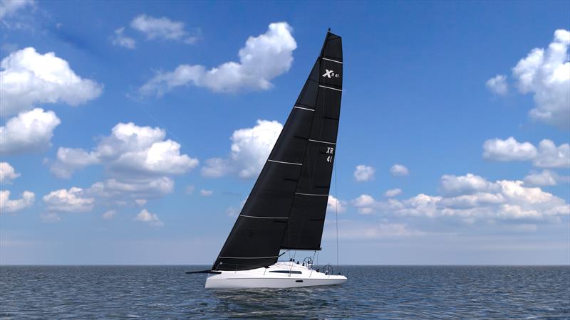 Render of the XR 41 upwind - photo © X-Yachts