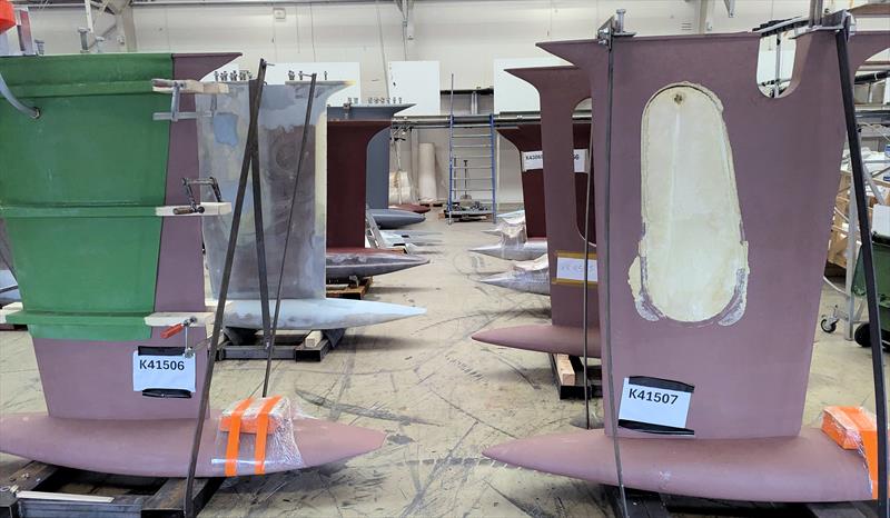 XR 41 keels at various stages of production - photo © Mark Jardine