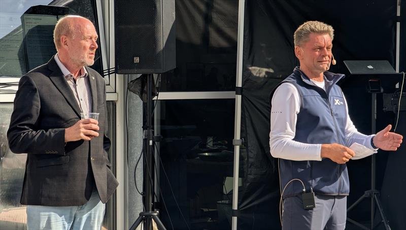 Kræn Nielsen talks during the opening evening of the X-Yachts Gold Cup Festival 2025 photo copyright Mark Jardine taken at  and featuring the  class