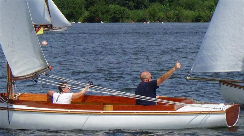 Chris Bunn and Nicki Tansley celebrate their win in the Yare and Bure One Design Dolle Cup and Centenary Chalice photo copyright Bill & Diana Webber taken at Norfolk Broads Yacht Club and featuring the Yare & Bure One Design class