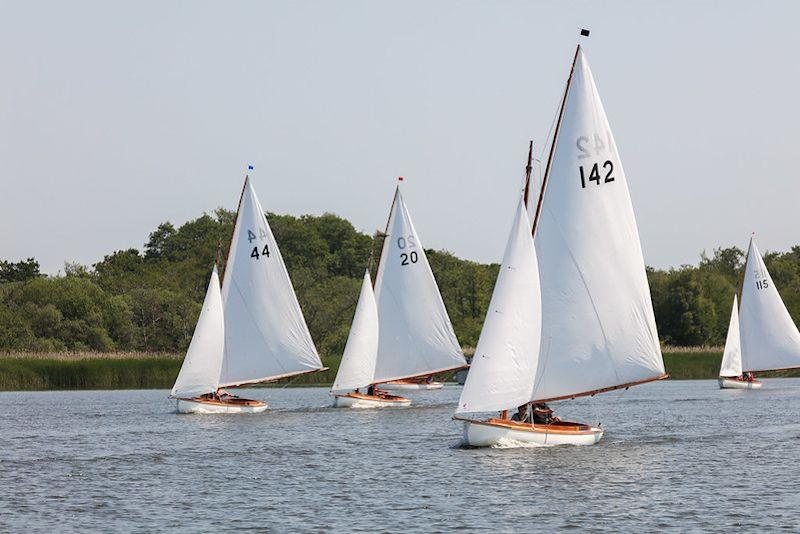 Winners Chris Bunn and Niki Tansley in Fox lead the YBOD fleet at the Keelboat Open on Barton Broad - photo © Robin Myerscough