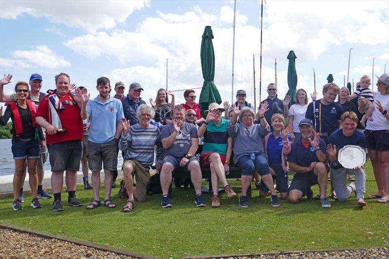 Tired but happy competitors at the Yeoman Broadland Nationals 2022 photo copyright Michael Holmes taken at Norfolk Broads Yacht Club and featuring the Yeoman/Kinsman class