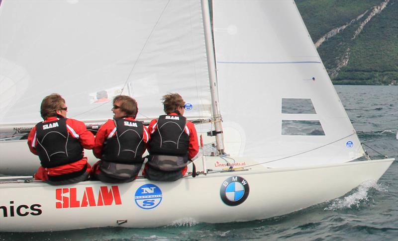 Yngling Springtime European Championships on Lake Garda photo copyright Elena Giolai taken at Fraglia Vela Riva and featuring the Yngling class