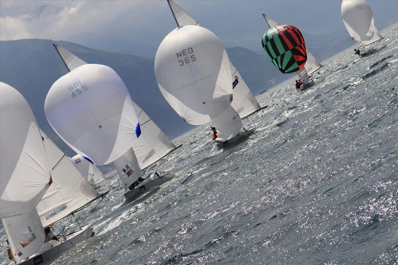 European Springtime Yngling Championship day 2 photo copyright Elena Giolai taken at Fraglia Vela Riva and featuring the Yngling class