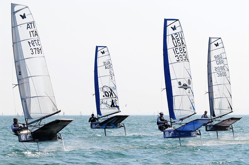 Practice ahead of the Moth Worlds 2017 photo copyright Renzo Domini taken at Fraglia Vela Malcesine and featuring the  class