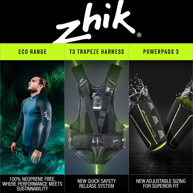 Zhik Eco Range, T3 Trapeze Harness, Powerpads 3 combo photo copyright Zhik taken at  and featuring the  class