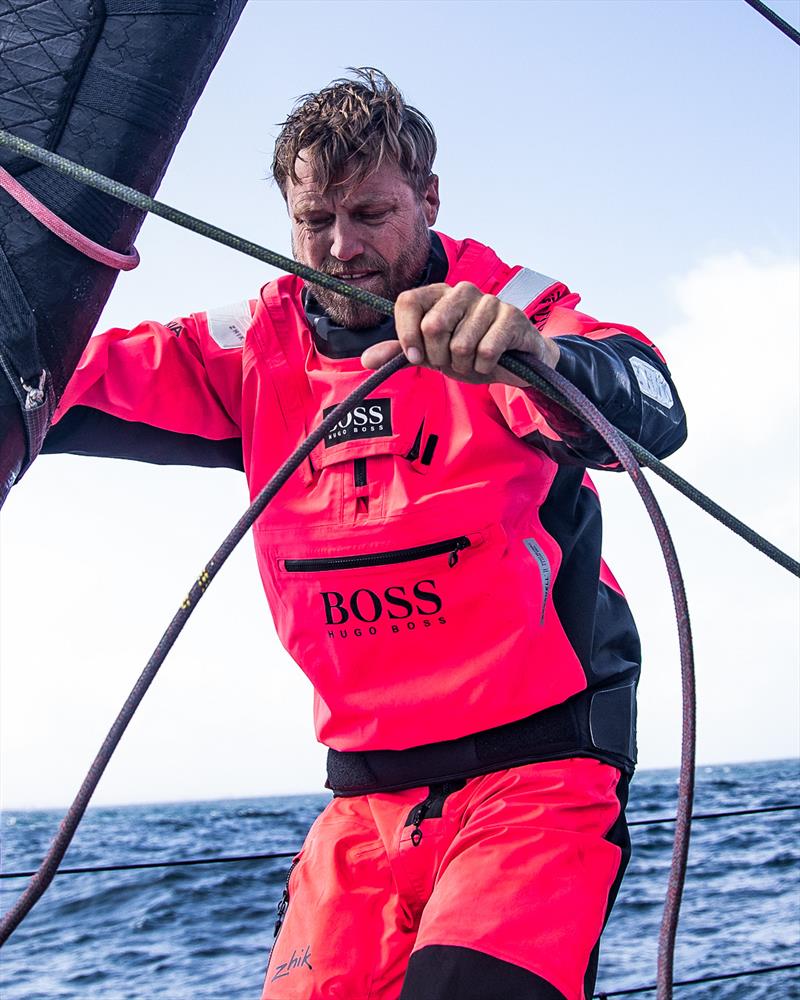 Alex Thomson wearing his Zhik Aroshell Smock - photo © Alex Thomson Racing