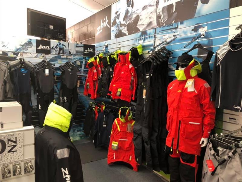 The full range of Zhik gear including wet weather gear is now sold at The Water Shed photo copyright The Water Shed taken at Takapuna Boating Club and featuring the  class